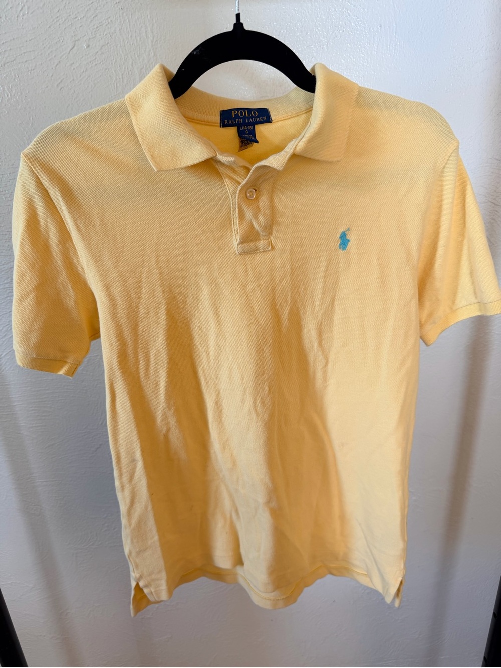 Polo by Ralph Lauren Classic Yellow Cotton Polo Shirt - size L (14-16)